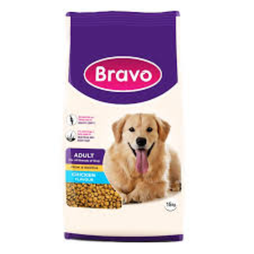 BRAVO DOG FOOD ADULT CHICKEN 15KG